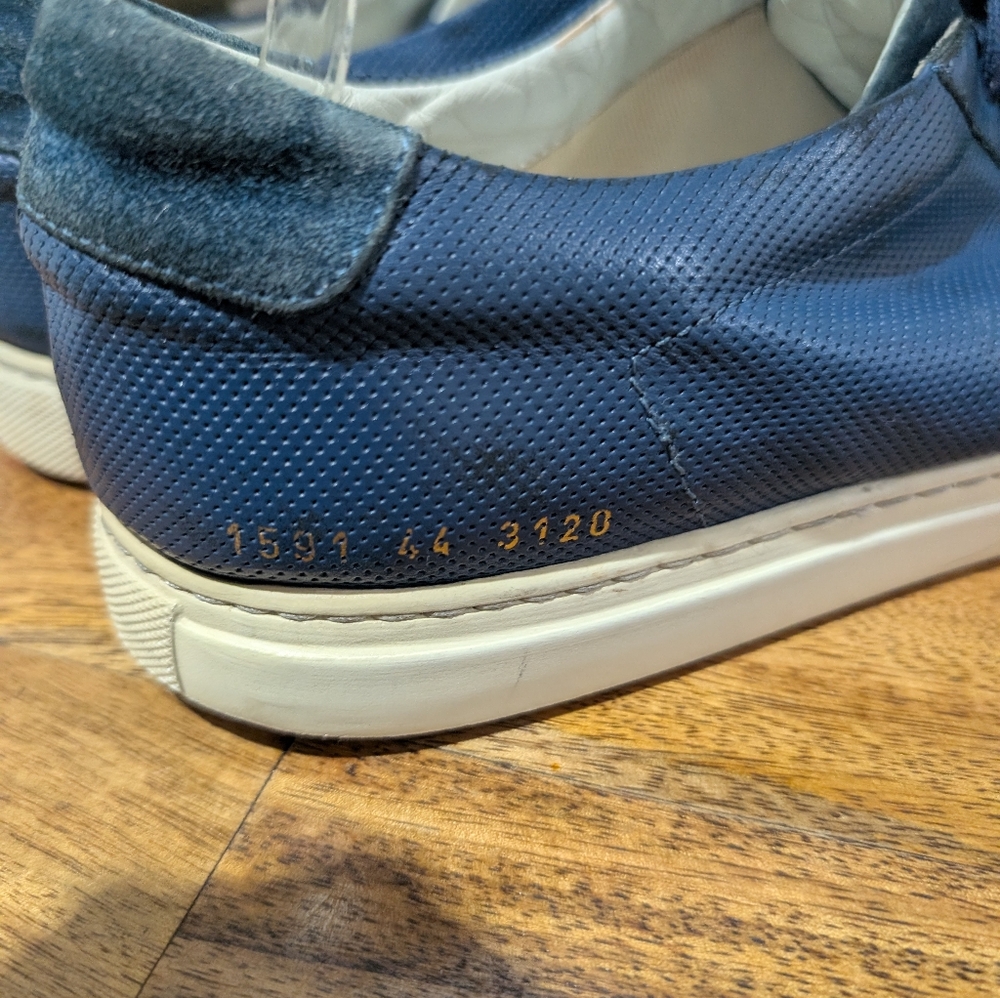 Common Projects‎ Achilles Perforated Leather Blue  Sneakers Mens Size - Picture 8 of 8